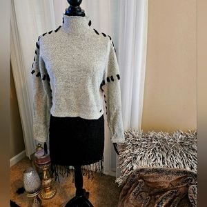 Grey and black sweater